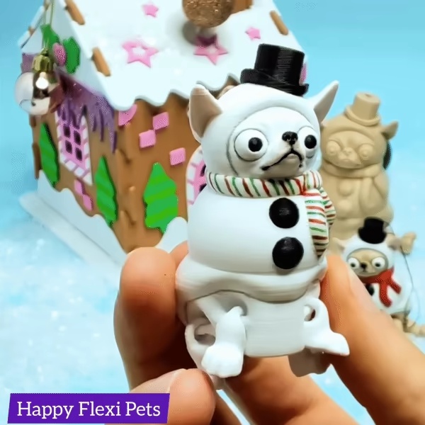 Chihuahua muñeco de nieve